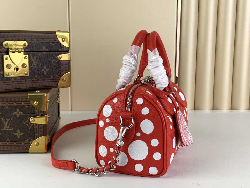 Louis Vuitton LV x YK Speedy Bandoulière 20 M46411 Red Monogram Empreinte