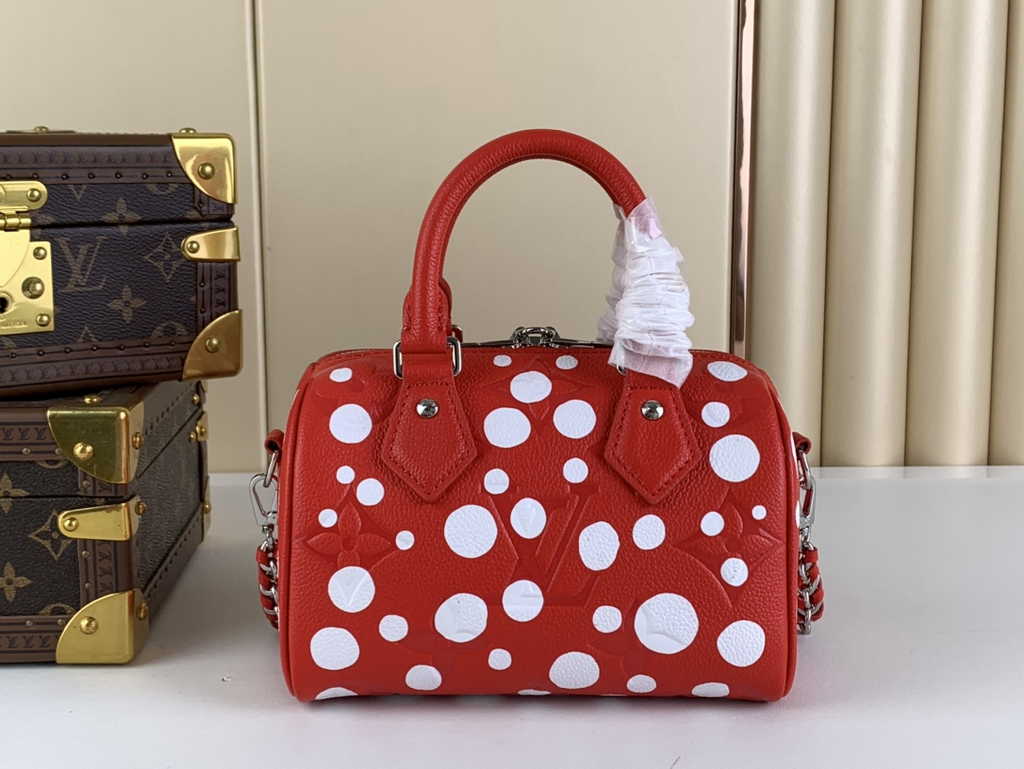 Louis Vuitton LV x YK Speedy Bandoulière 20 M46411 Red Monogram Empreinte
