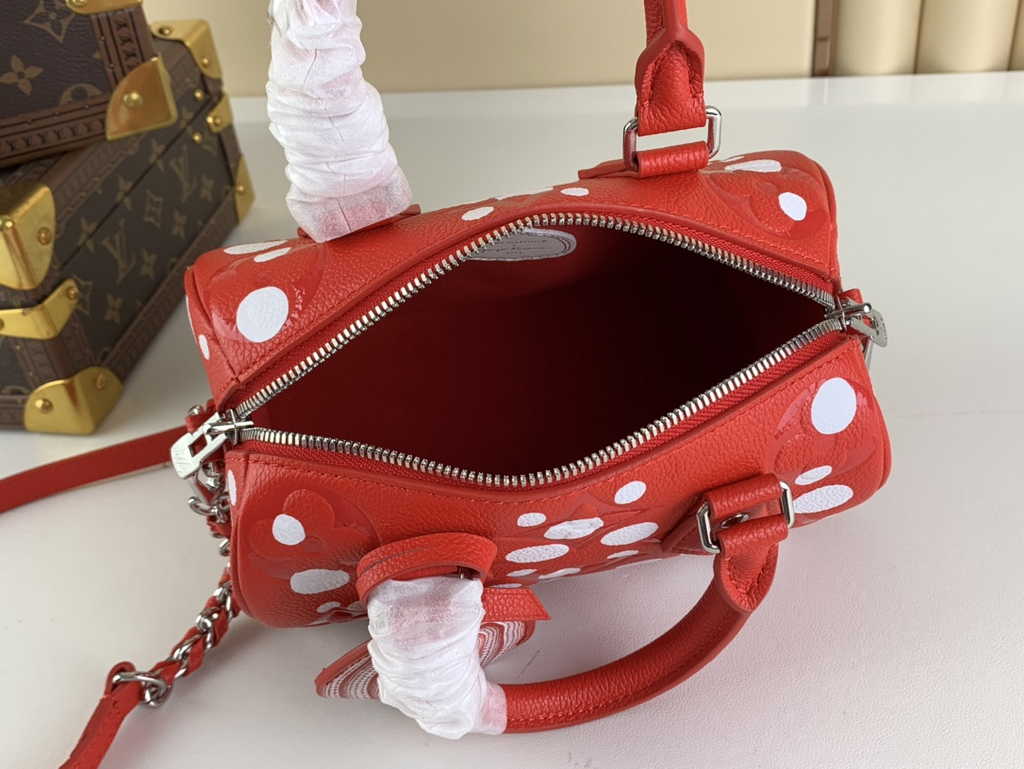 Louis Vuitton LV x YK Speedy Bandoulière 20 M46411 Red Monogram Empreinte