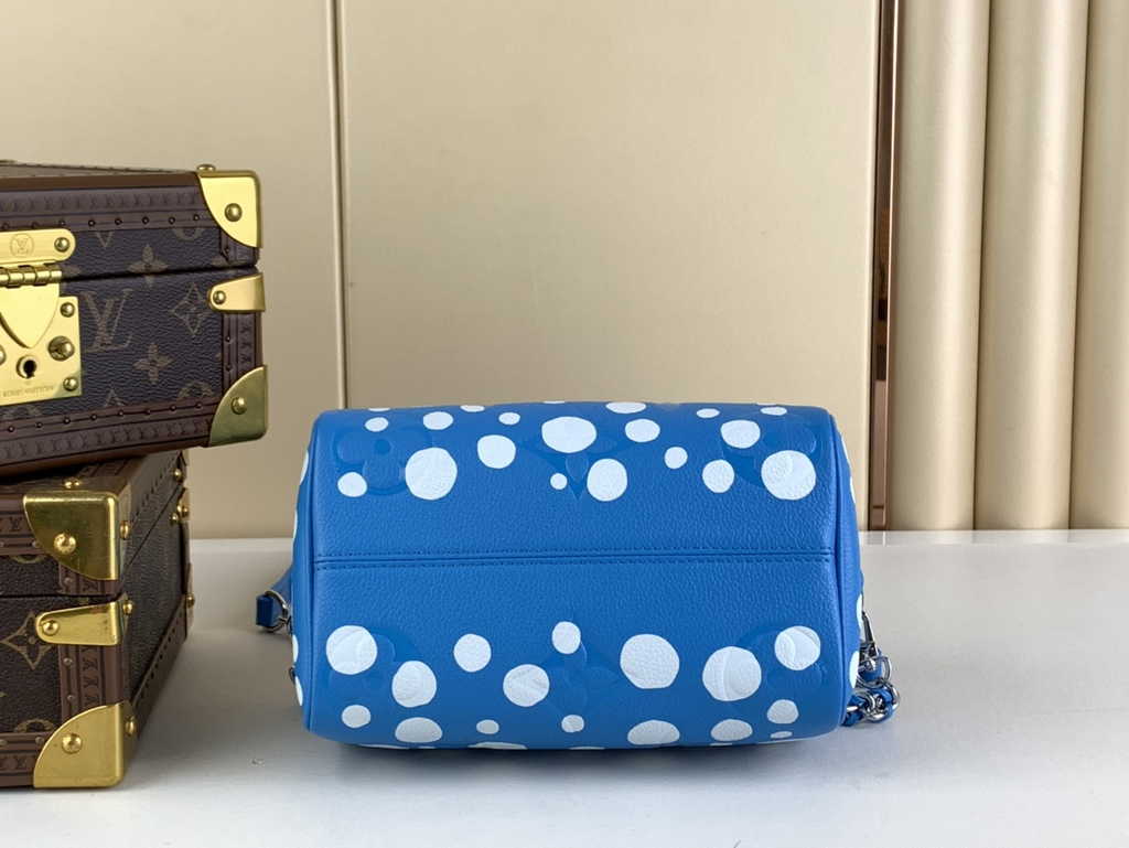 Louis Vuitton LV x YK Speedy Bandoulière 20 M46425 Blue Monogram Empreinte