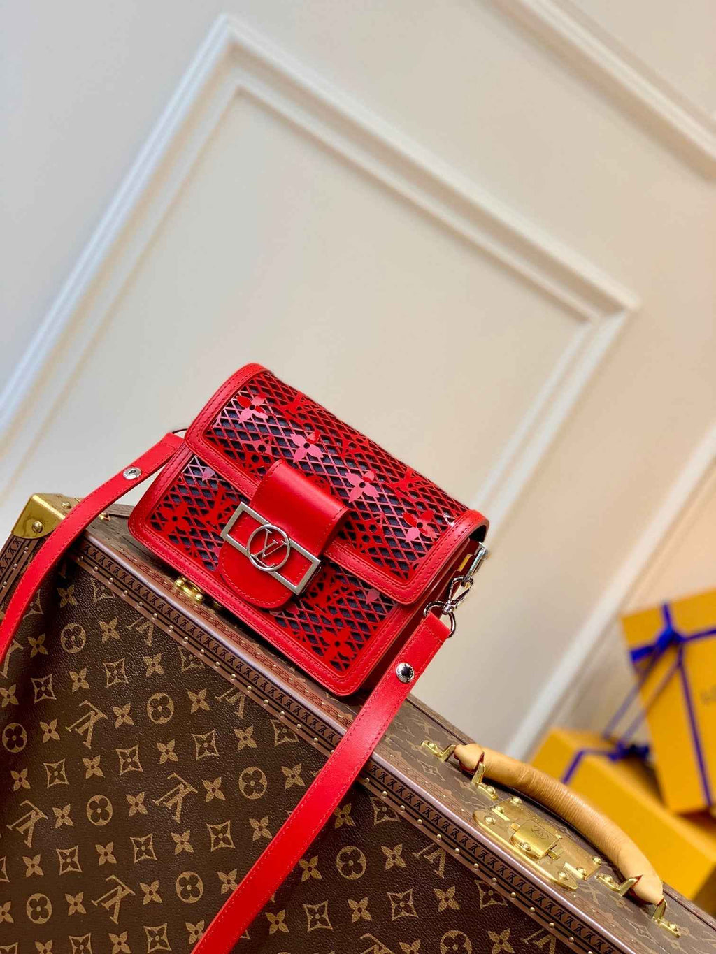 Louis Vuitton M20359 Mini Dauphine Shoulder bag Red