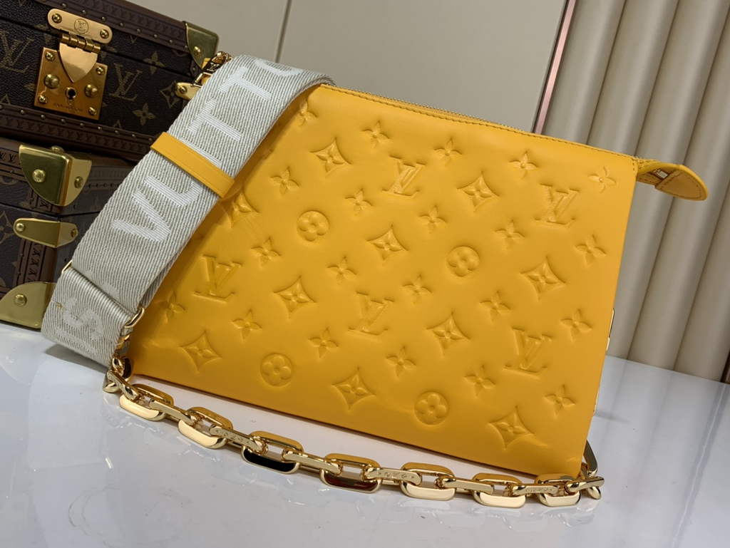 Louis Vuitton M20378 Coussin PM Handbag Lambskin Yellow - Default Title - View 2