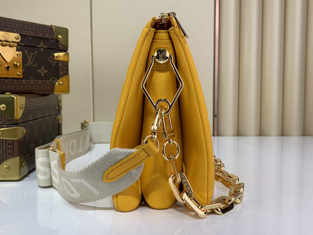 Louis Vuitton M20378 Coussin PM Handbag Lambskin Yellow - Default Title - View 3