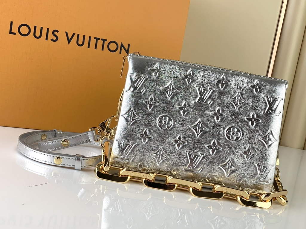 Louis Vuitton M20567 Coussin BB Handbag Calfskin Leather Silver - Default Title - View 2