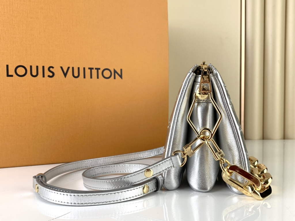 Louis Vuitton M20567 Coussin BB Handbag Calfskin Leather Silver - Default Title - View 3