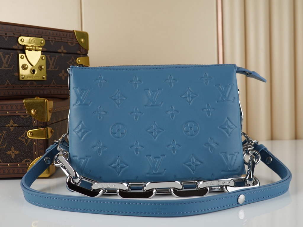 Louis Vuitton M20574 Coussin BB Handbag Lambskin Blue - Default Title - View 1