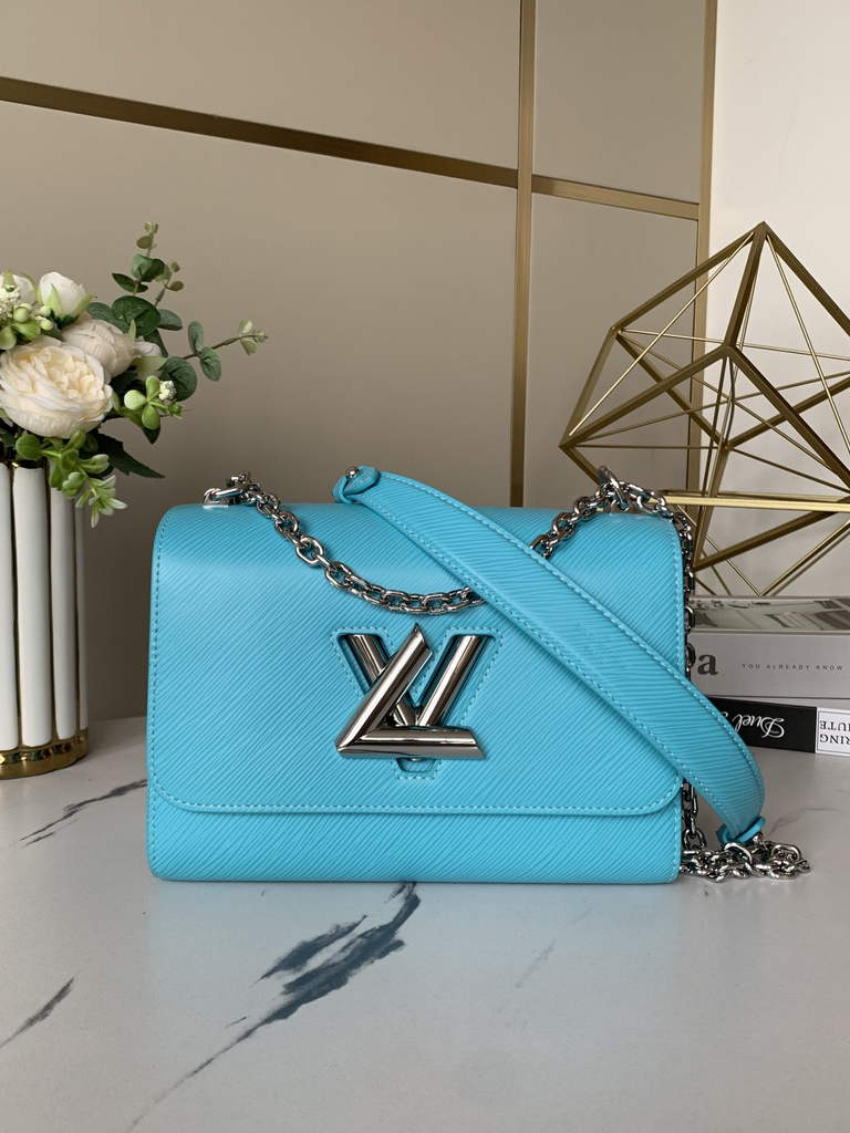 Louis Vuitton M20627 Twist MM Bag Epi Leather Blue - Default Title - View 1
