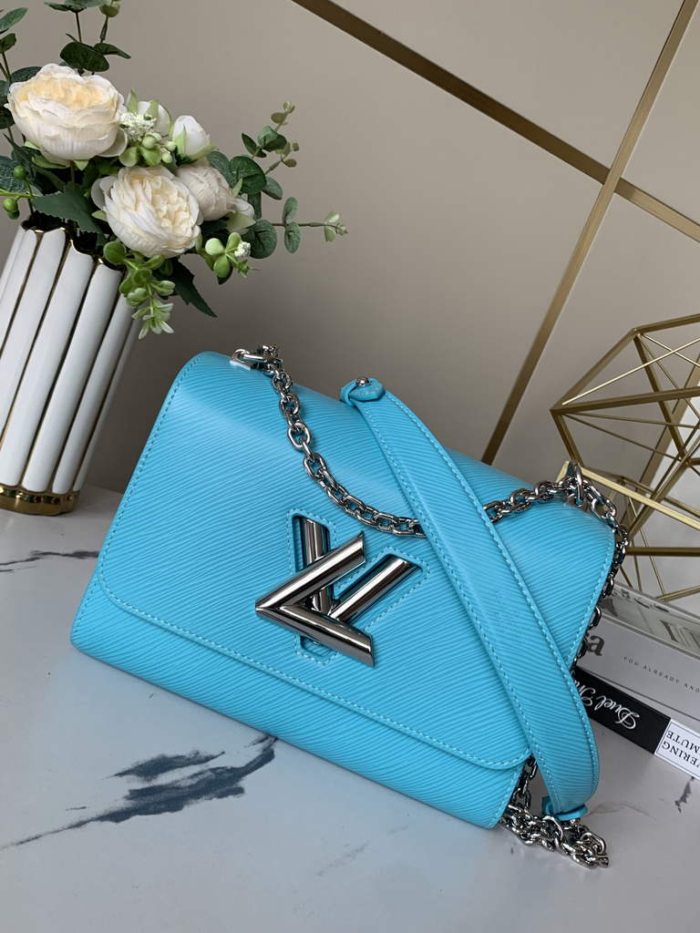 Louis Vuitton M20627 Twist MM Bag Epi Leather Blue - Default Title - View 3