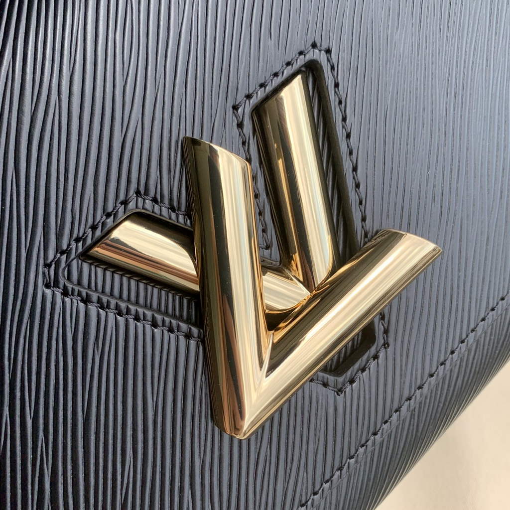 Louis Vuitton M20680 Twist MM Bag Epi Leather Black