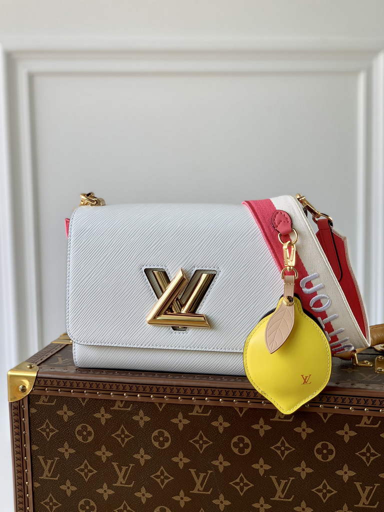 Louis Vuitton M20681 Twist MM Bag Epi Leather White - Default Title - View 1