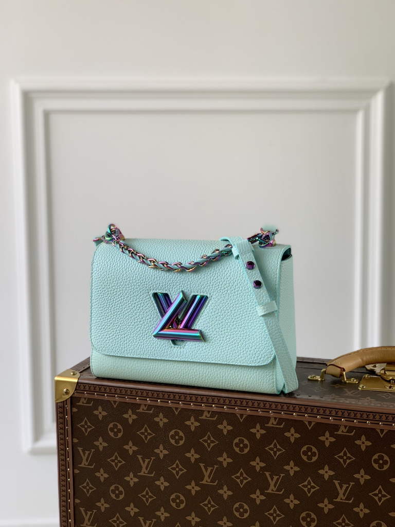 Louis Vuitton M20694 Twist MM Other Leathers Blue - Default Title - View 1