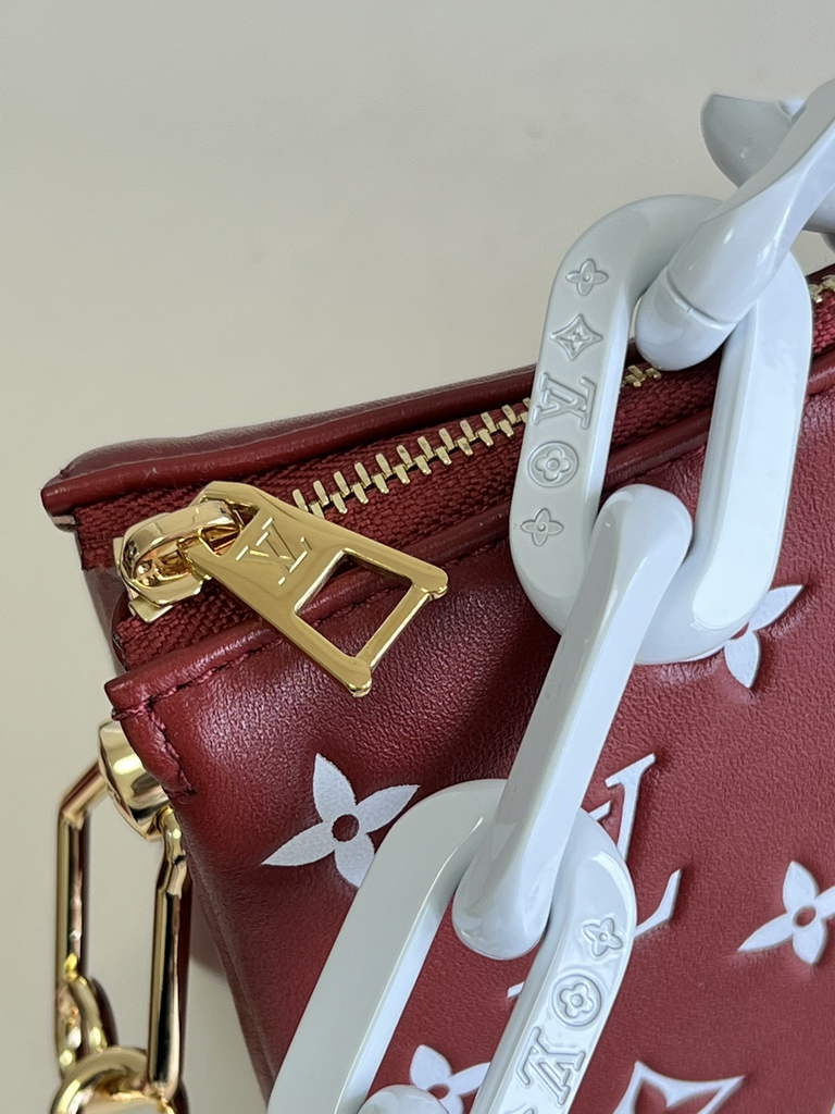 Louis Vuitton M20761 Coussin PM Handbag Lambskin Wine Red - Default Title - View 3