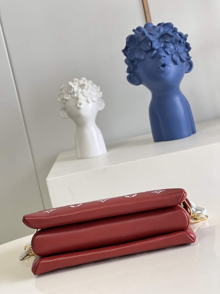Louis Vuitton M20761 Coussin PM Handbag Lambskin Wine Red - Default Title - View 4