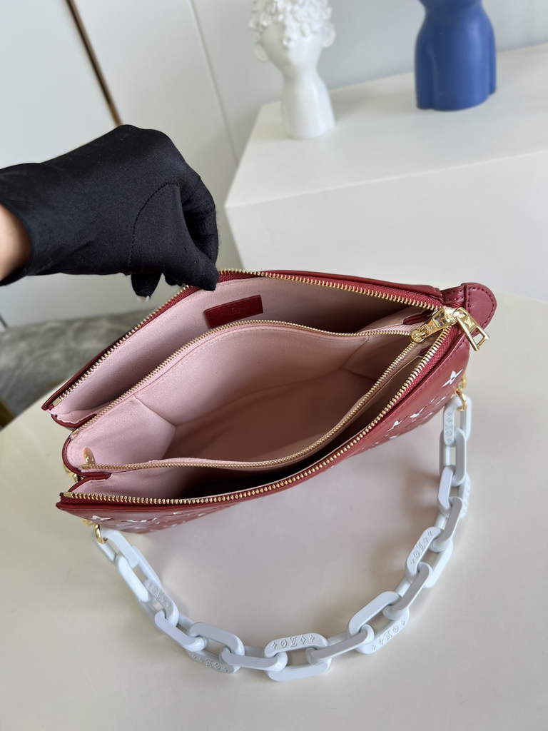 Louis Vuitton M20761 Coussin PM Handbag Lambskin Wine Red - Default Title - View 8