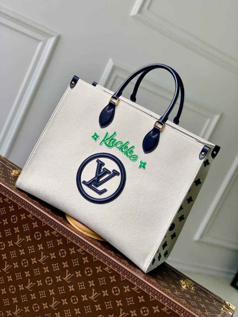 Louis Vuitton M20815 OnTheGo GM Tote Bag Blue - Default Title - View 1