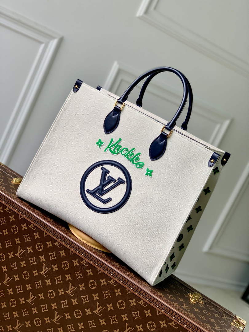 Louis Vuitton M20815 OnTheGo GM Tote Bag Blue - Default Title - View 1