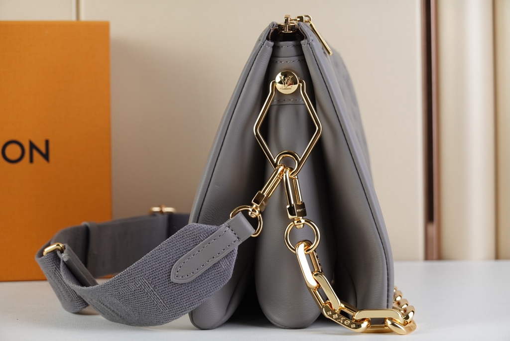 Louis Vuitton M20842 Coussin PM Handbag Lambskin Grey - Default Title - View 3