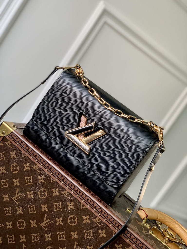 Louis Vuitton M21031 Twist MM Bag Epi Leather Black - Default Title - View 1