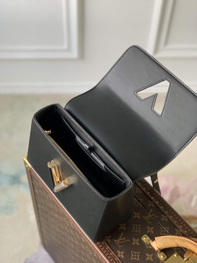 Louis Vuitton M21031 Twist MM Bag Epi Leather Black