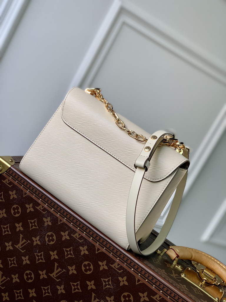 Louis Vuitton M21032 Twist MM Bag Epi Leather Quartz White - Default Title - View 3