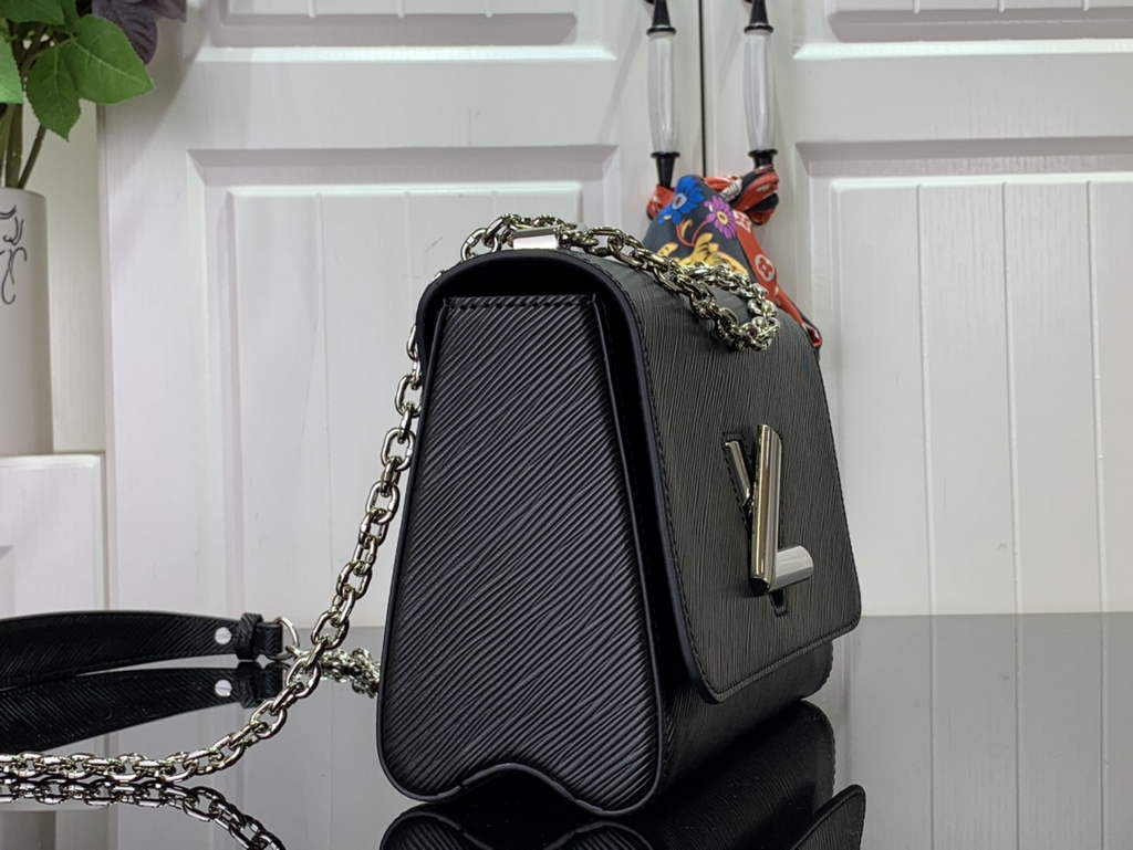 Louis Vuitton M21110 LV M21114 Twist MM Bag Epi Leather Black - Default Title - View 4