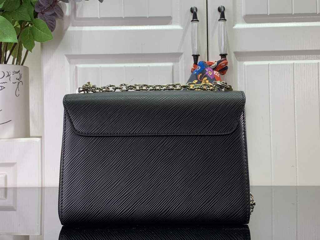 Louis Vuitton M21110 LV M21114 Twist MM Bag Epi Leather Black