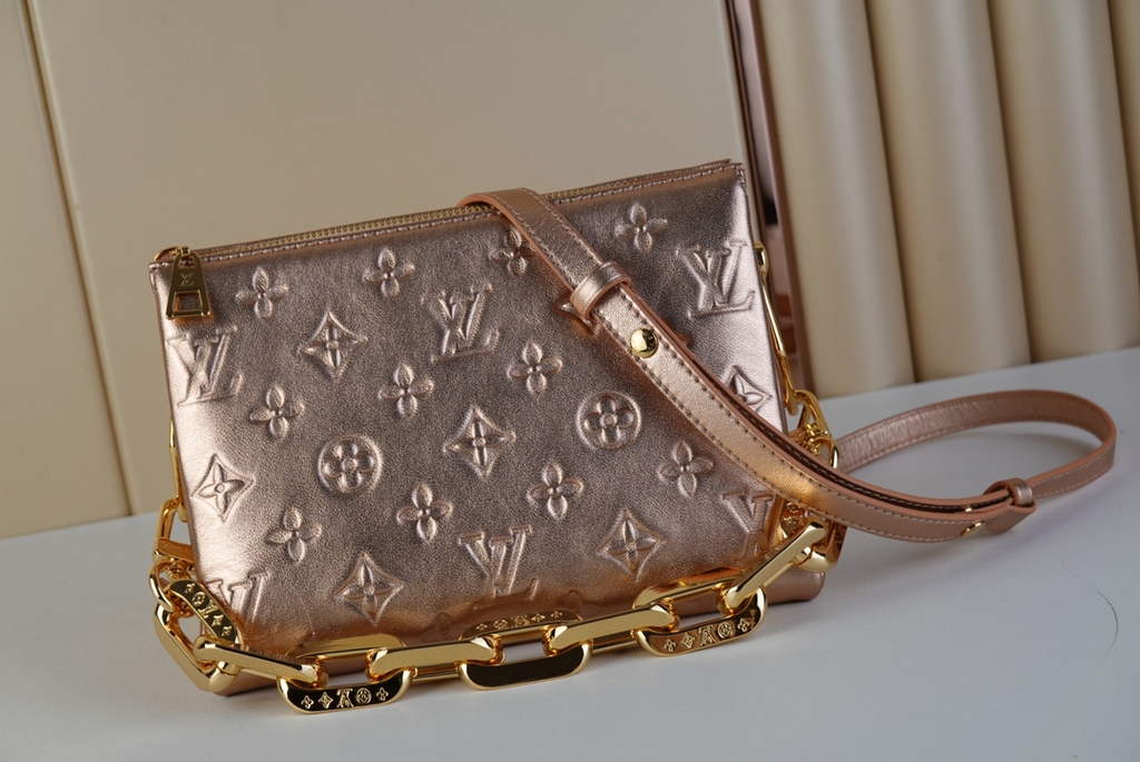 Louis Vuitton M21148 Coussin BB Handbag Calfskin Leather Pink Gold - Default Title - View 2