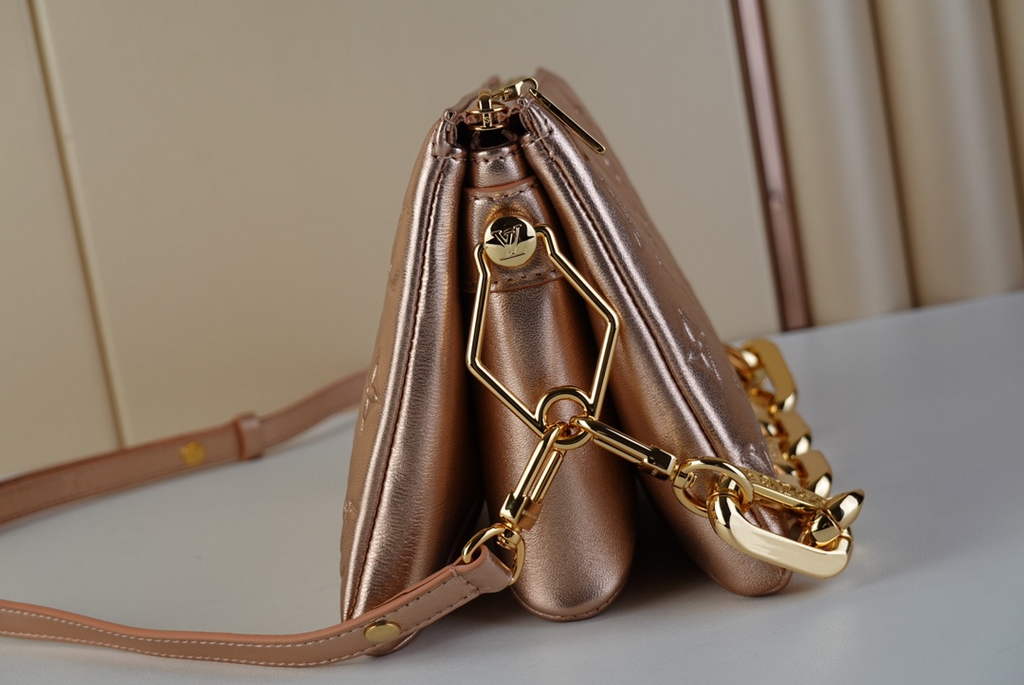 Louis Vuitton M21148 Coussin BB Handbag Calfskin Leather Pink Gold - Default Title - View 3