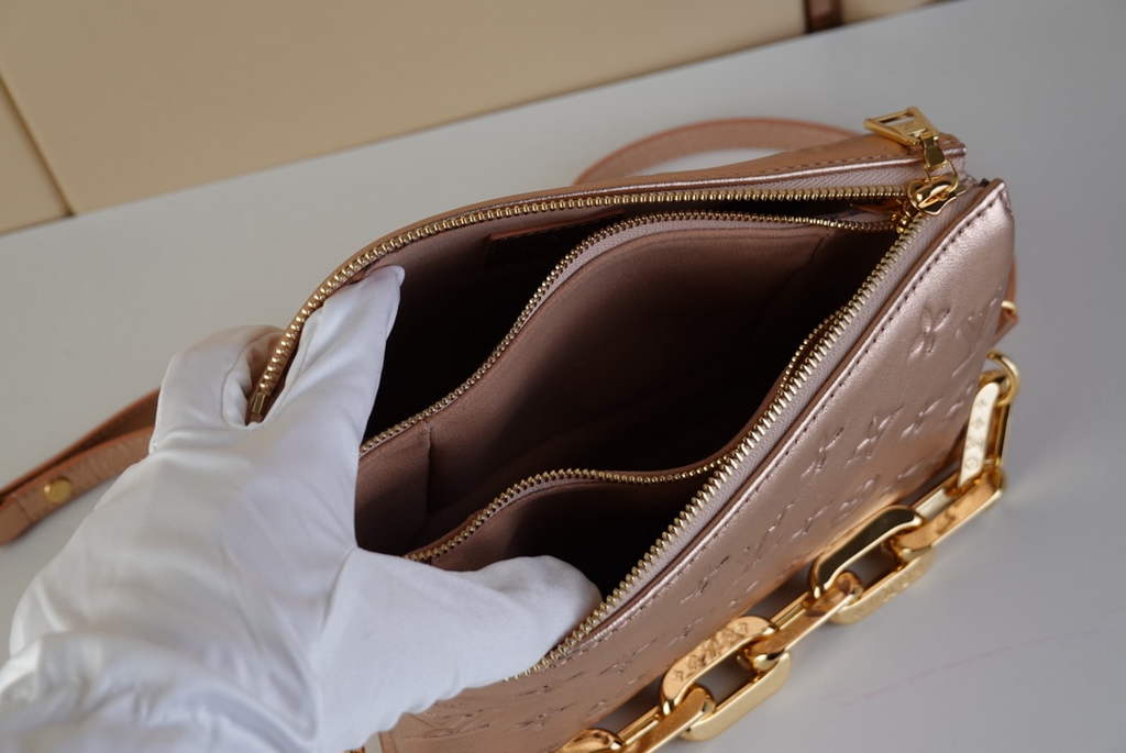 Louis Vuitton M21148 Coussin BB Handbag Calfskin Leather Pink Gold - Default Title - View 8