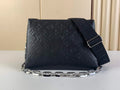 Louis Vuitton M21198 Coussin PM Handbag Lambskin Gray Silver