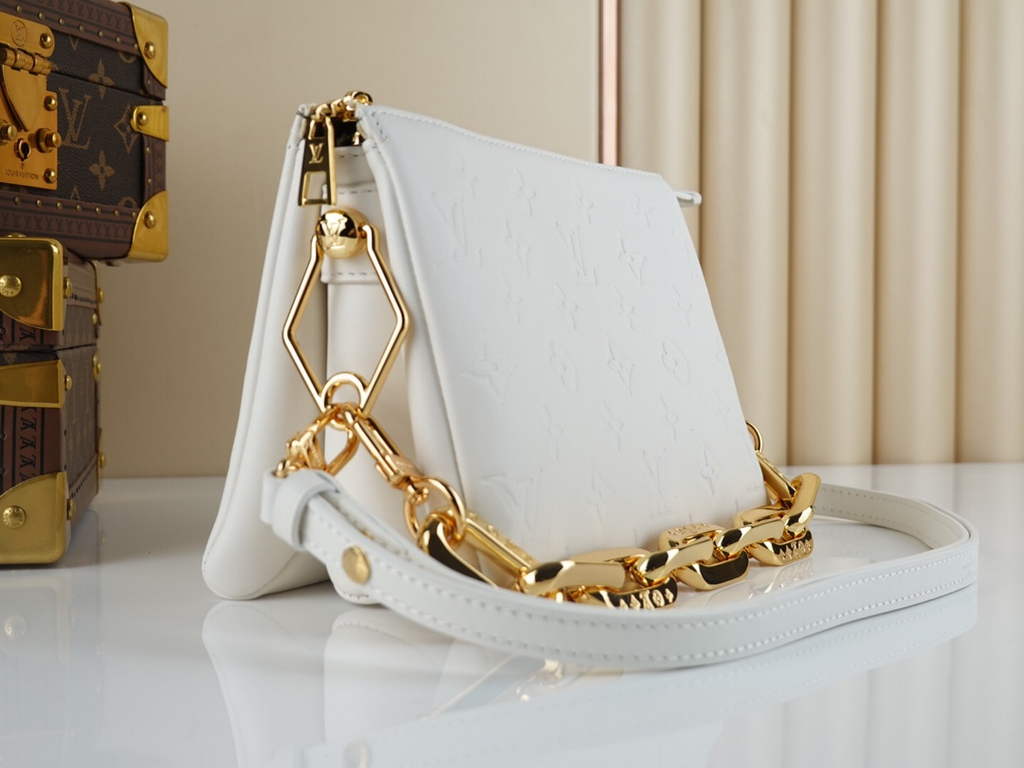 Louis Vuitton M21262 Coussin PM Handbag Lambskin Cream - Default Title - View 2