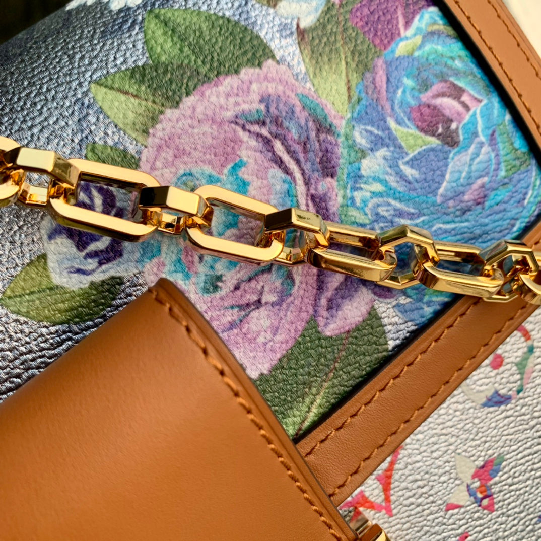 Louis Vuitton M21266 Dauphine MM Shoulder bag Blue - 25 x 17 x 10.5 cm / Blue / Cowhide-leather trim - View 7