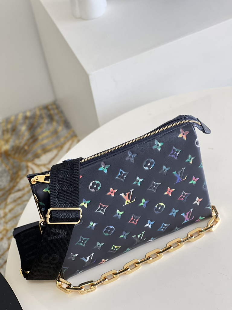 Louis Vuitton M21353 Coussin PM Handbag Lambskin Leather Navy Blue - Default Title - View 2