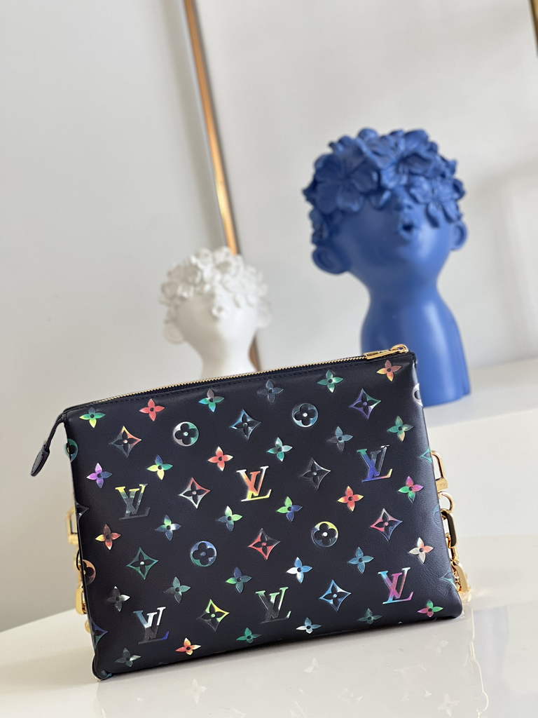 Louis Vuitton M21353 Coussin PM Handbag Lambskin Leather Navy Blue - Default Title - View 5