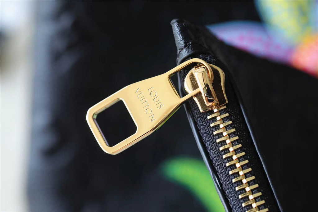 Louis Vuitton M21733 LV x YK Neverfull MM Monogram black Leather
