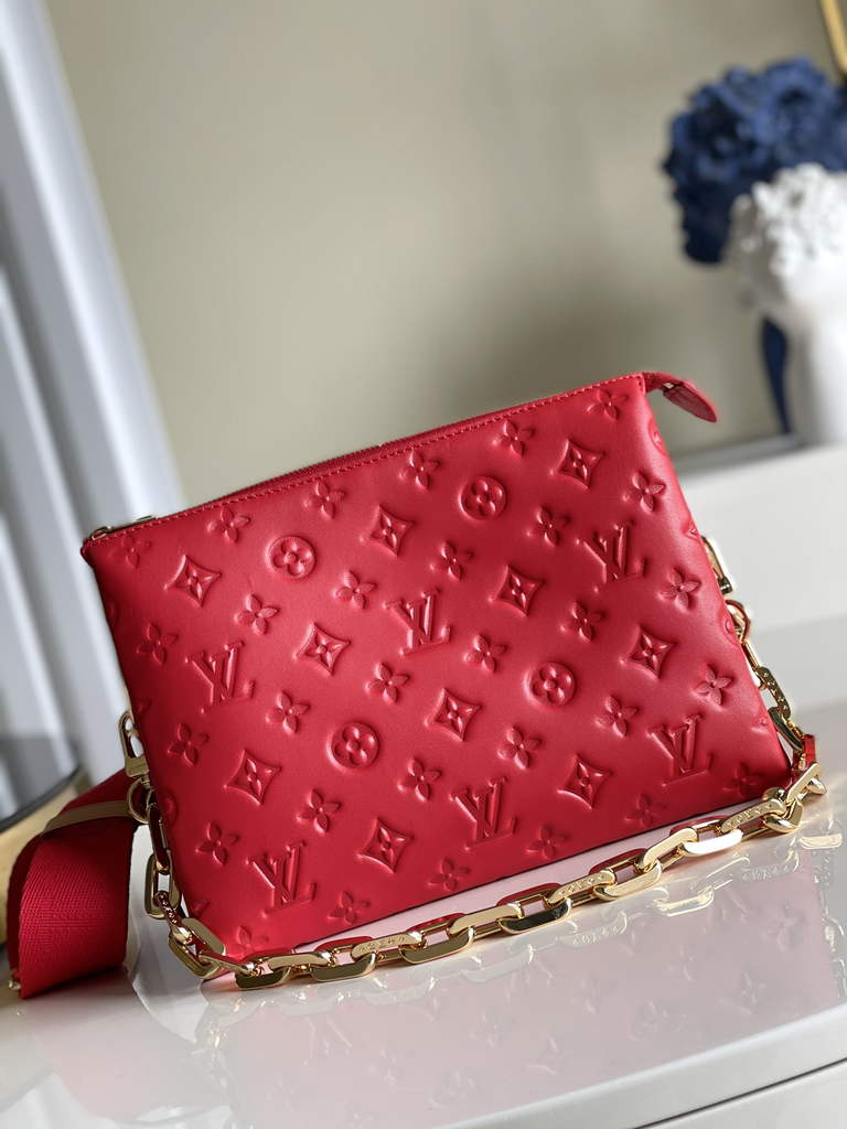 Louis Vuitton M21773 Coussin PM Handbag Lambskin Red - Default Title - View 2