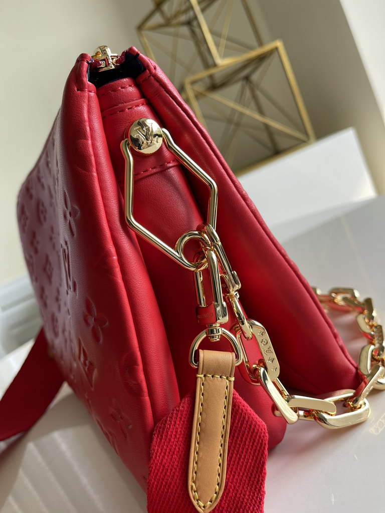 Louis Vuitton M21773 Coussin PM Handbag Lambskin Red - Default Title - View 4