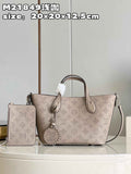 Louis Vuitton M21849 Blossom PM Bag Mahina Leather In Galet Beige - Default Title - View 1
