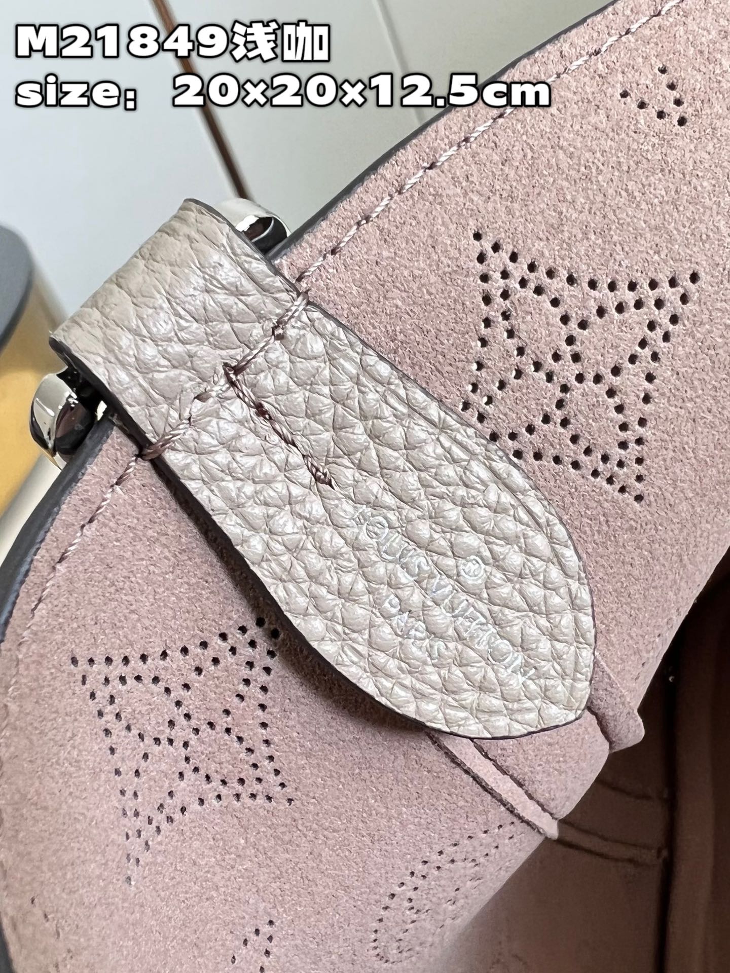 Louis Vuitton M21849 Blossom PM Bag Mahina Leather In Galet Beige - Default Title - View 9