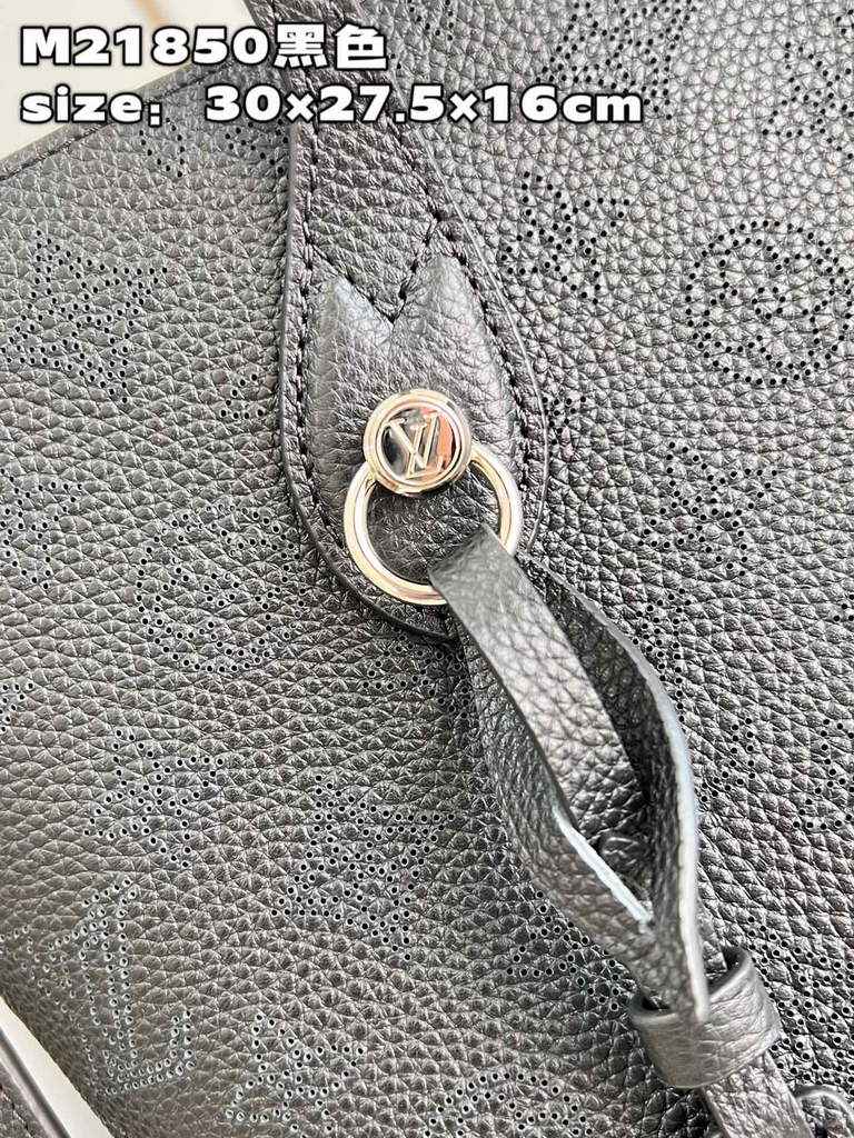 Louis Vuitton M21851 Blossom MM Bag Mahina Leather In Black - Default Title - View 3