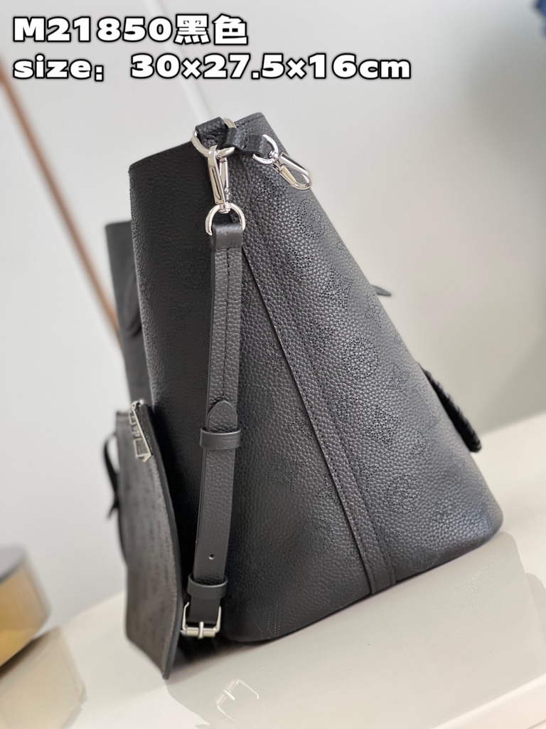 Louis Vuitton M21851 Blossom MM Bag Mahina Leather In Black - Default Title - View 4