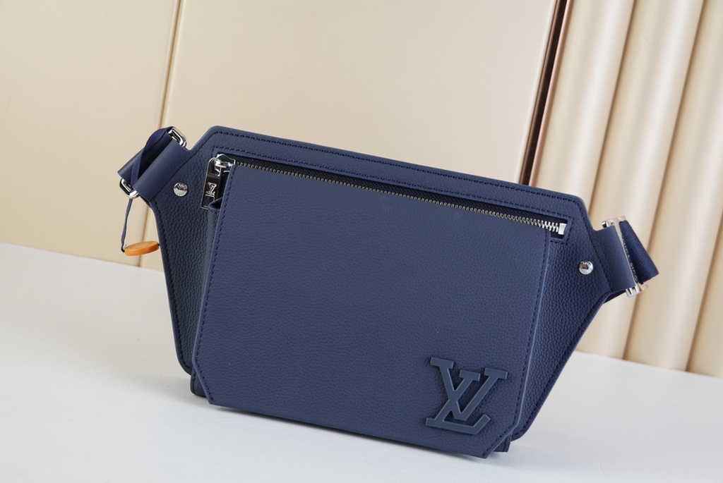 Louis Vuitton M22665 Takeoff Slingbag LV Aerogram Men Navy Blue