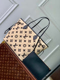 Louis Vuitton M22839 Neverfull MM Autres Toiles Monogram Black Beige