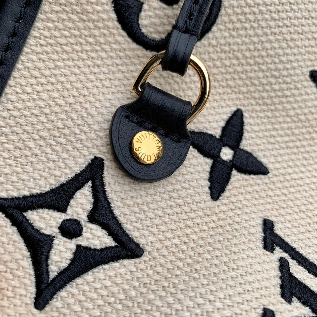 Louis Vuitton M22839 Neverfull MM Autres Toiles Monogram Black Beige