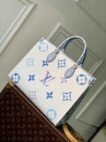 Louis Vuitton M22975 OnTheGo MM Monogram Canvas Blue - Default Title - View 1