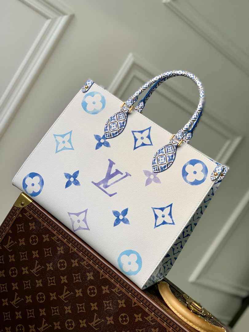 Louis Vuitton M22975 OnTheGo MM Monogram Canvas Blue - Default Title - View 3