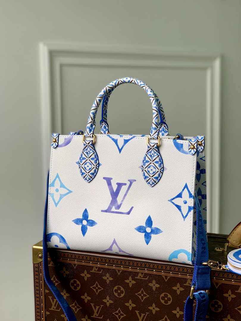 Louis Vuitton M22976 OnTheGo PM Tote Bag Blue - Default Title - View 1