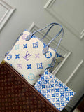 Louis Vuitton M22979 Neverfull MM Tote Bag Blue