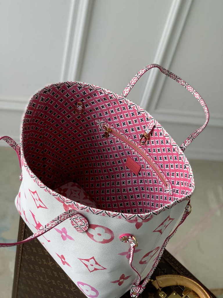 Louis Vuitton M22980 Neverfull MM Tote Bag Pink