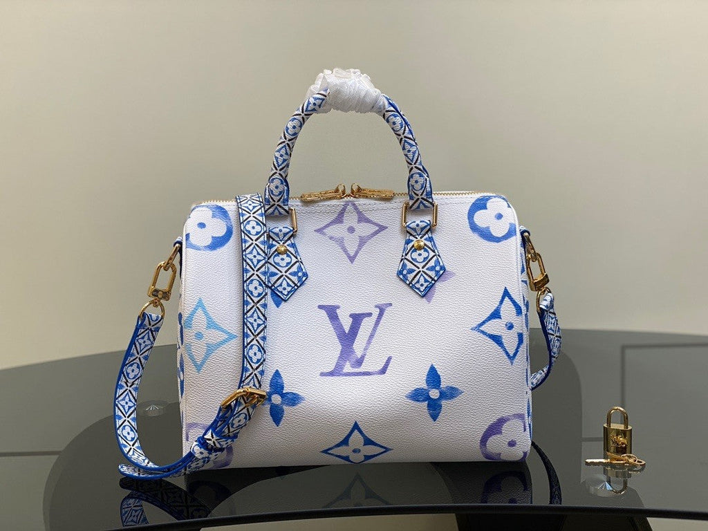 Louis Vuitton M22987 Speedy Bandoulière 25 Bag Monogram canvas Blue